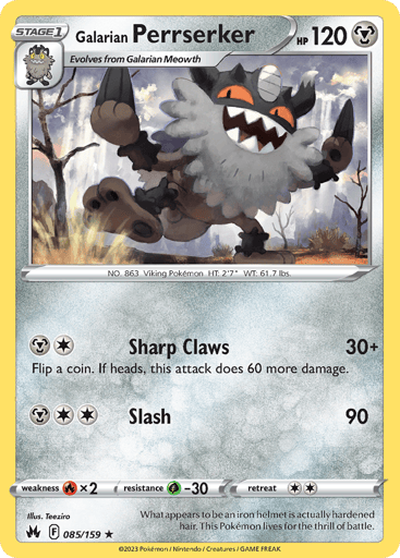 Galarian Perrserker - Crown Zenith 85