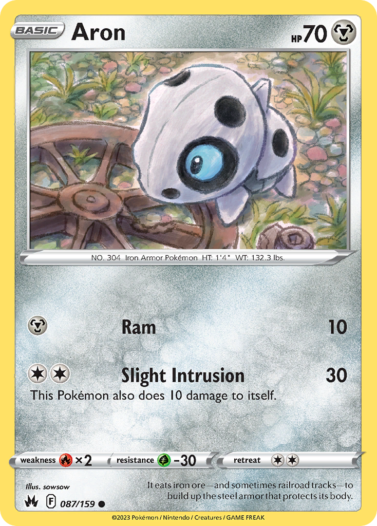 Aron – Crown Zenith 087/159 Pokémon card