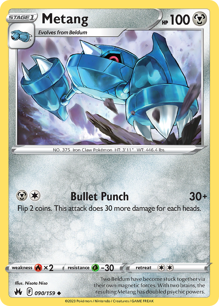 Metang – Crown Zenith 090/159 Pokémon card