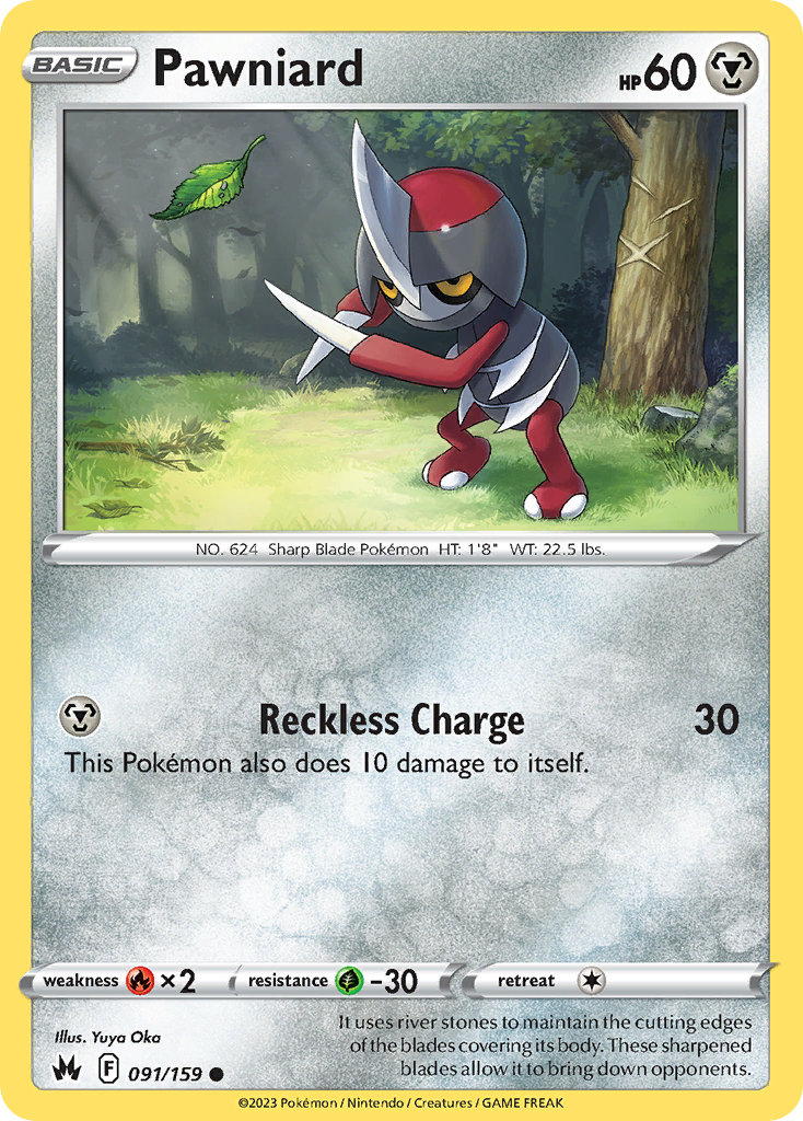 Pawniard – Crown Zenith 091/159 Pokémon card