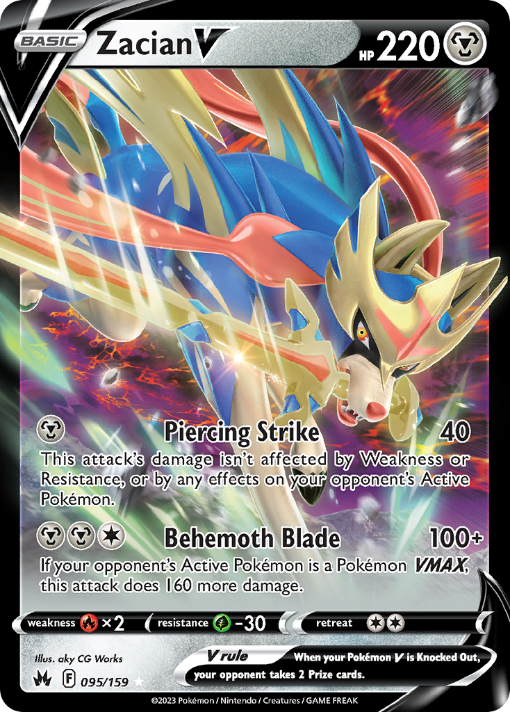 Zacian V – Crown Zenith 095/159 Pokémon card