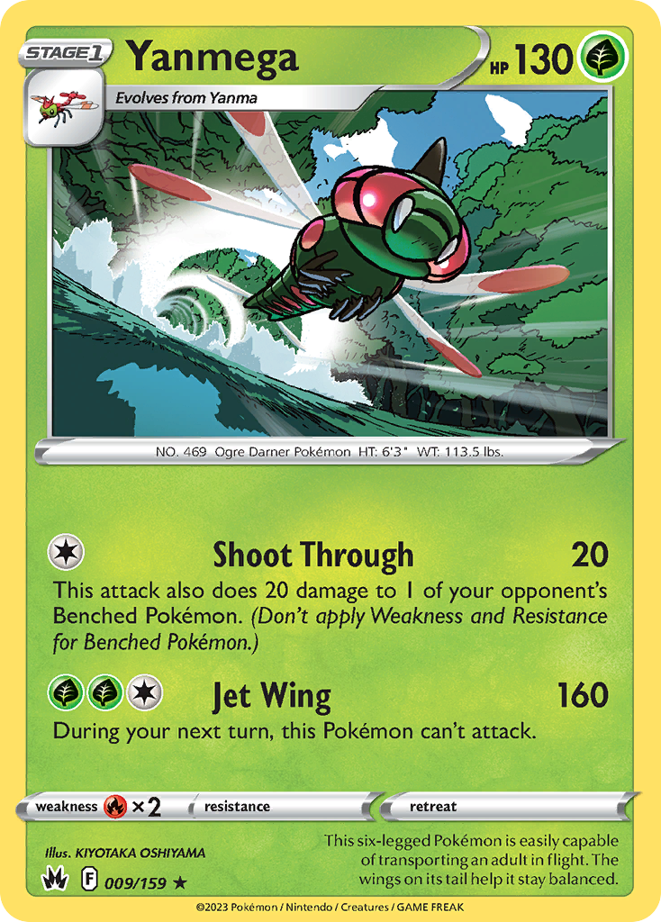 Yanmega – Crown Zenith 009/159 Pokémon card