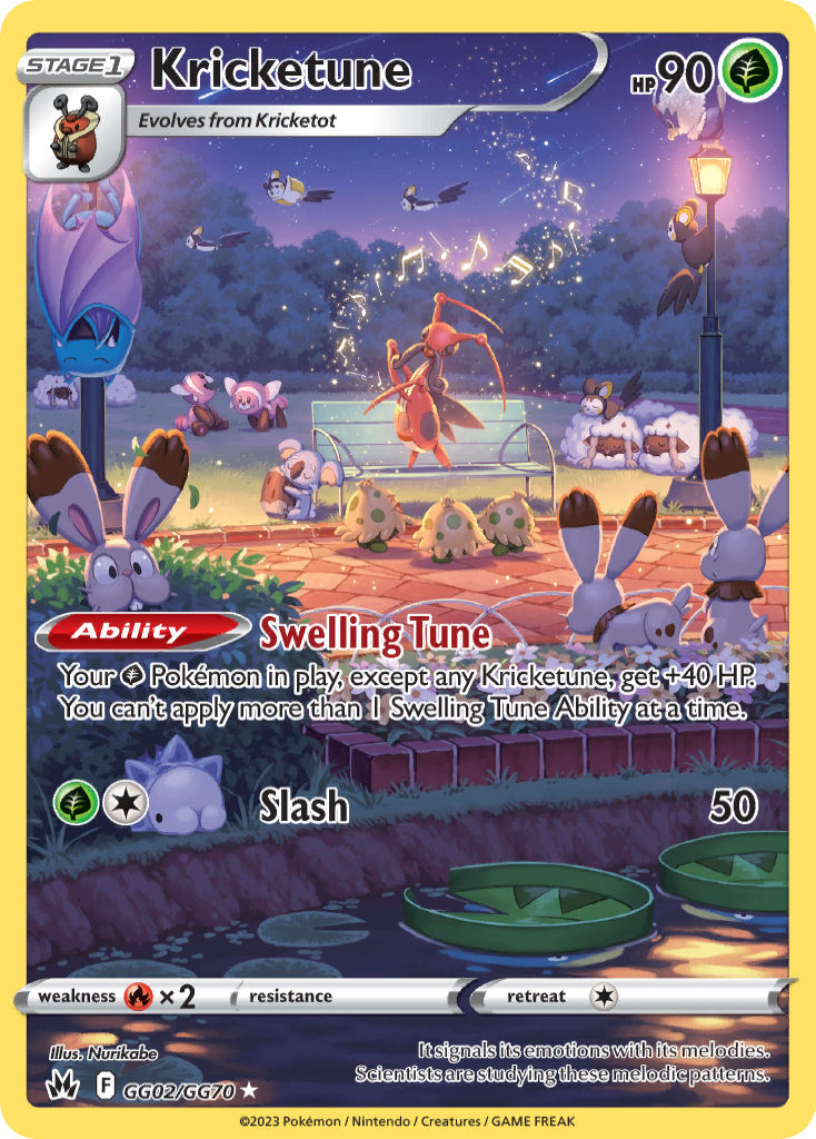 Kricketune – Crown Zenith Galarian Gallery GG02/GG70 Pokémon card