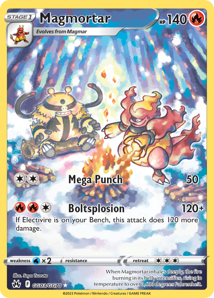 Magmortar – Crown Zenith Galarian Gallery GG03/GG70 Pokémon card