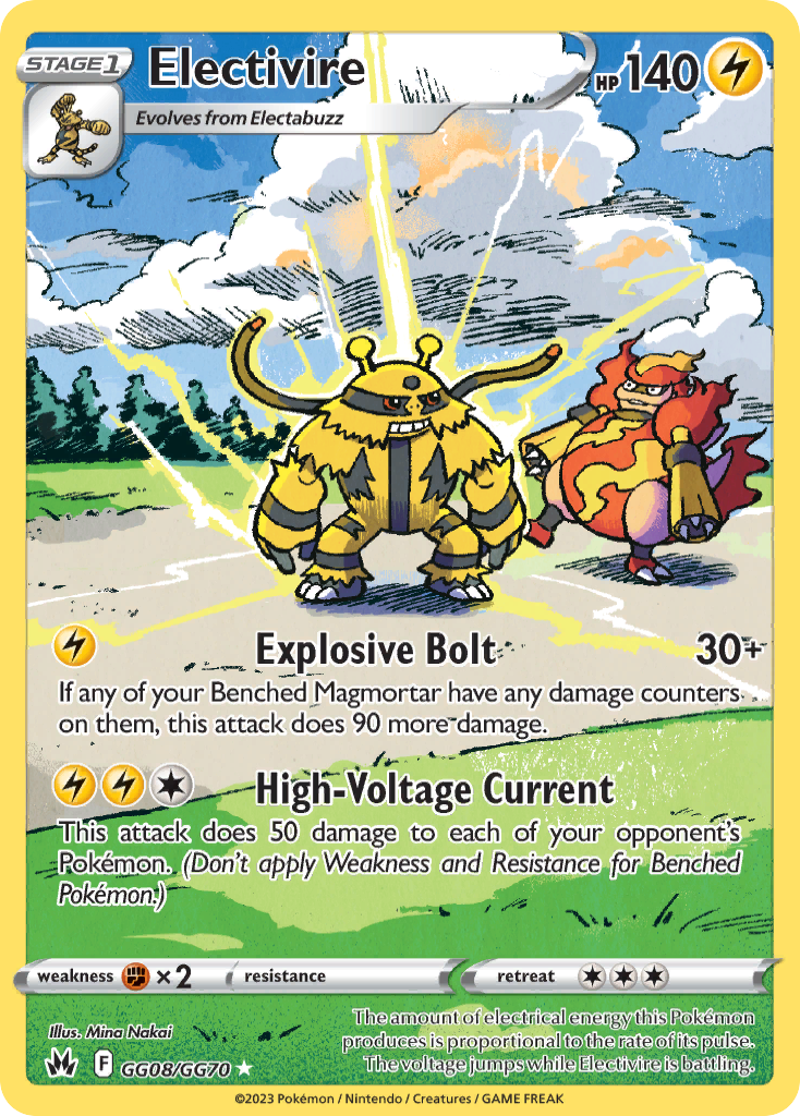 Electivire – Crown Zenith Galarian Gallery GG08/GG70 Pokémon card