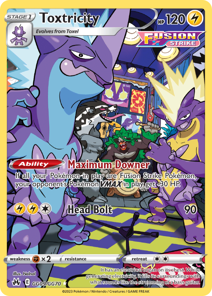 Toxtricity – Crown Zenith Galarian Gallery GG09/GG70 Pokémon card