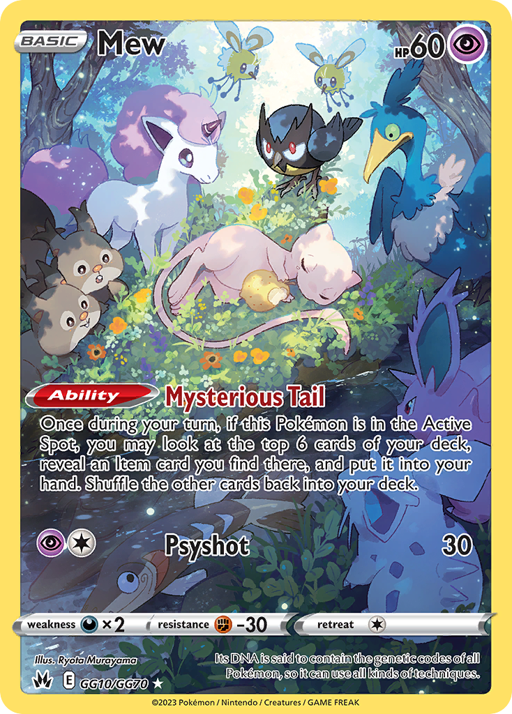 Mew – Crown Zenith Galarian Gallery GG10/GG70 Pokémon card
