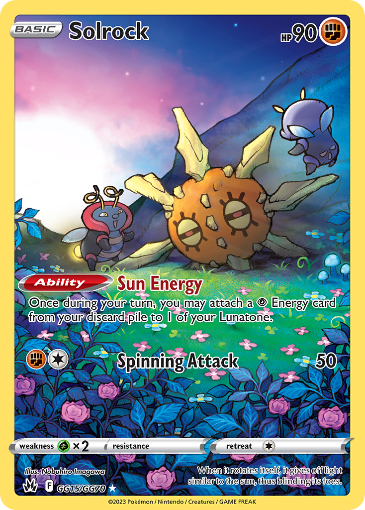 Solrock – Crown Zenith Galarian Gallery GG15/GG70 Pokémon card