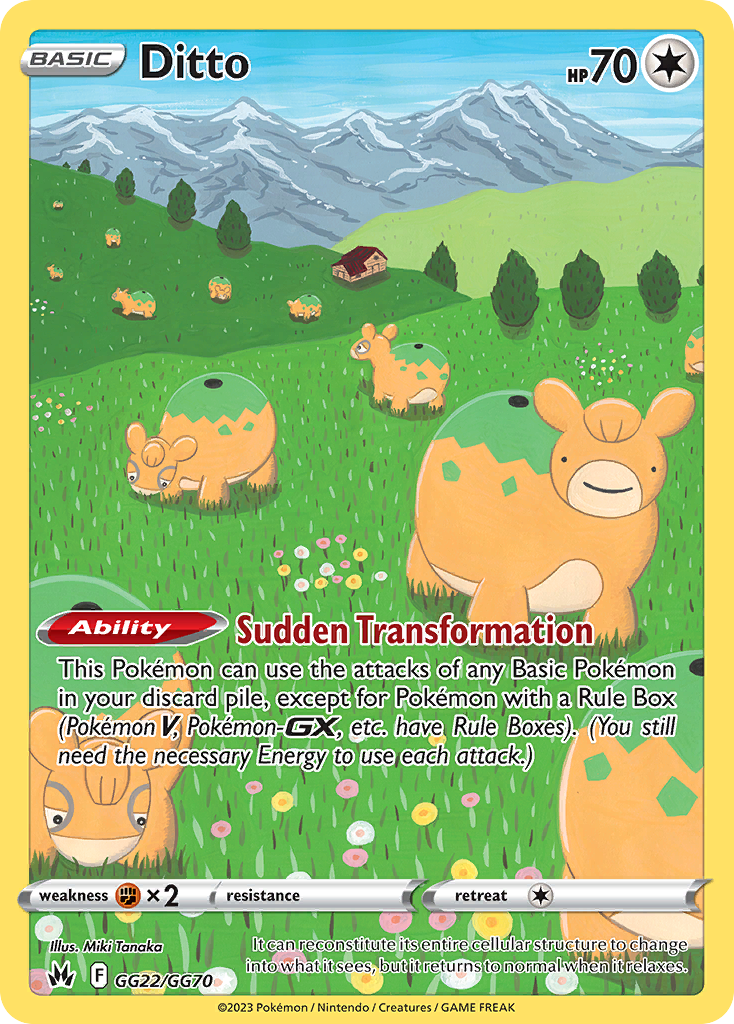 Ditto – Crown Zenith Galarian Gallery GG22/GG70 Pokémon card