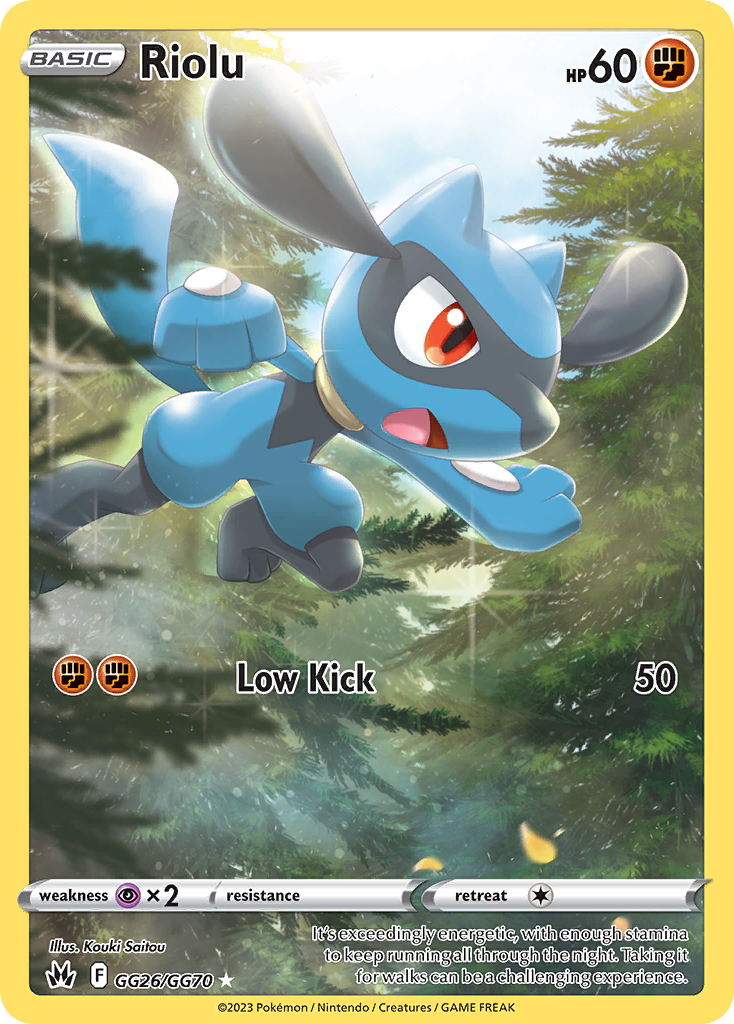 Riolu – Crown Zenith Galarian Gallery GG26/GG70 Pokémon card