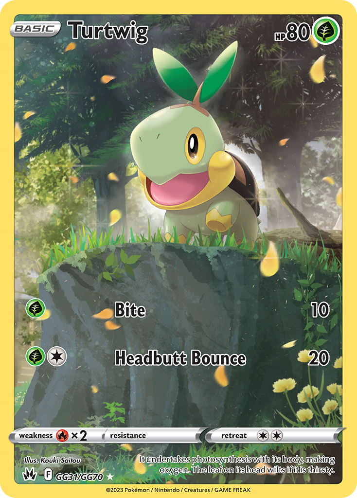 Turtwig – Crown Zenith Galarian Gallery GG31/GG70 Pokémon card