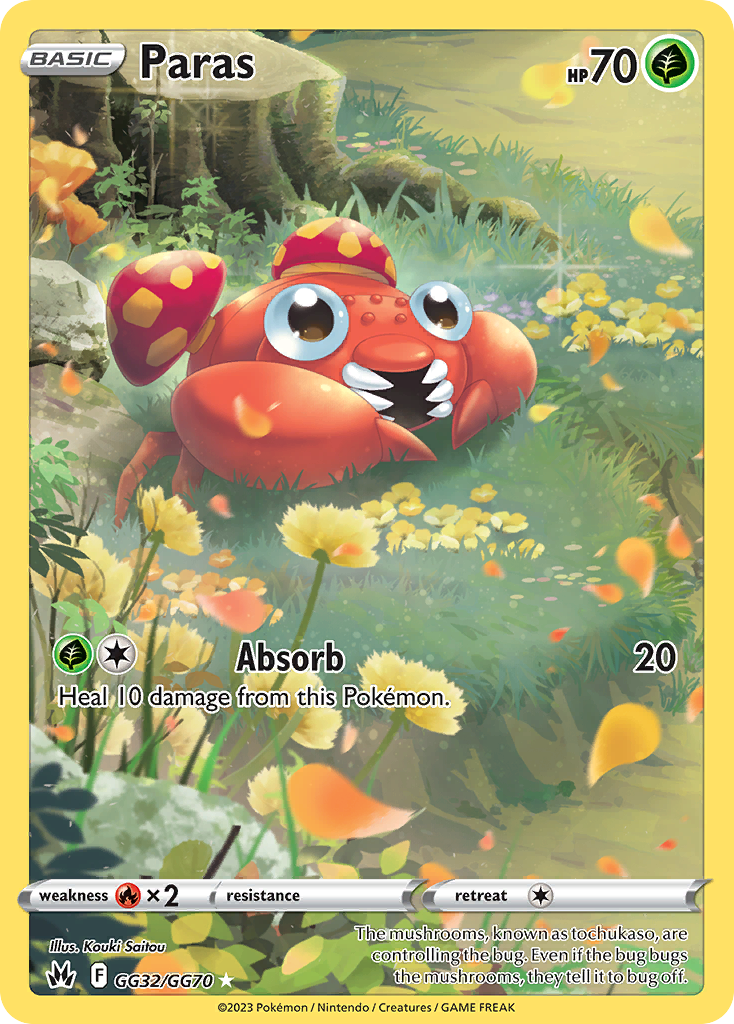 Paras – Crown Zenith Galarian Gallery GG32/GG70 Pokémon card