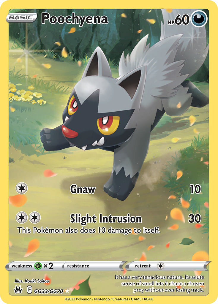 Poochyena – Crown Zenith Galarian Gallery GG33/GG70 Pokémon card