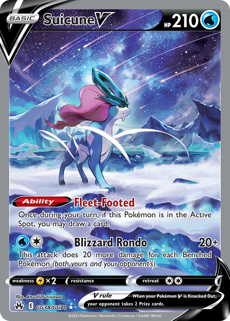 Suicune V – Crown Zenith Galarian Gallery GG38/GG70 Pokémon card