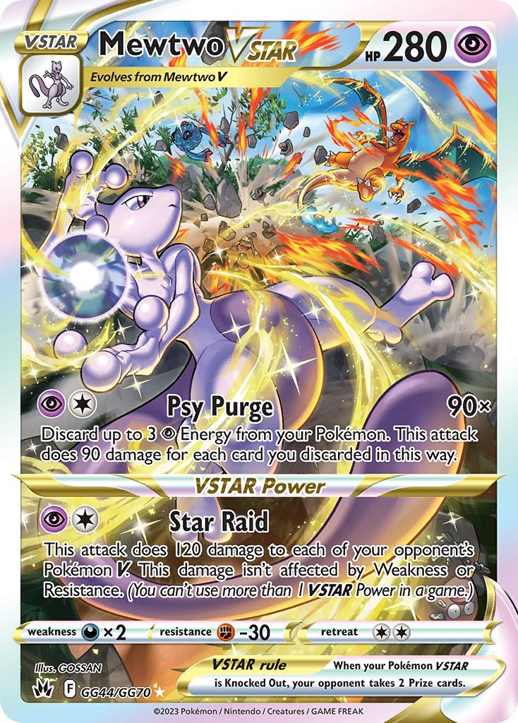 Mewtwo VSTAR – Crown Zenith Galarian Gallery GG44/GG70 Pokémon card