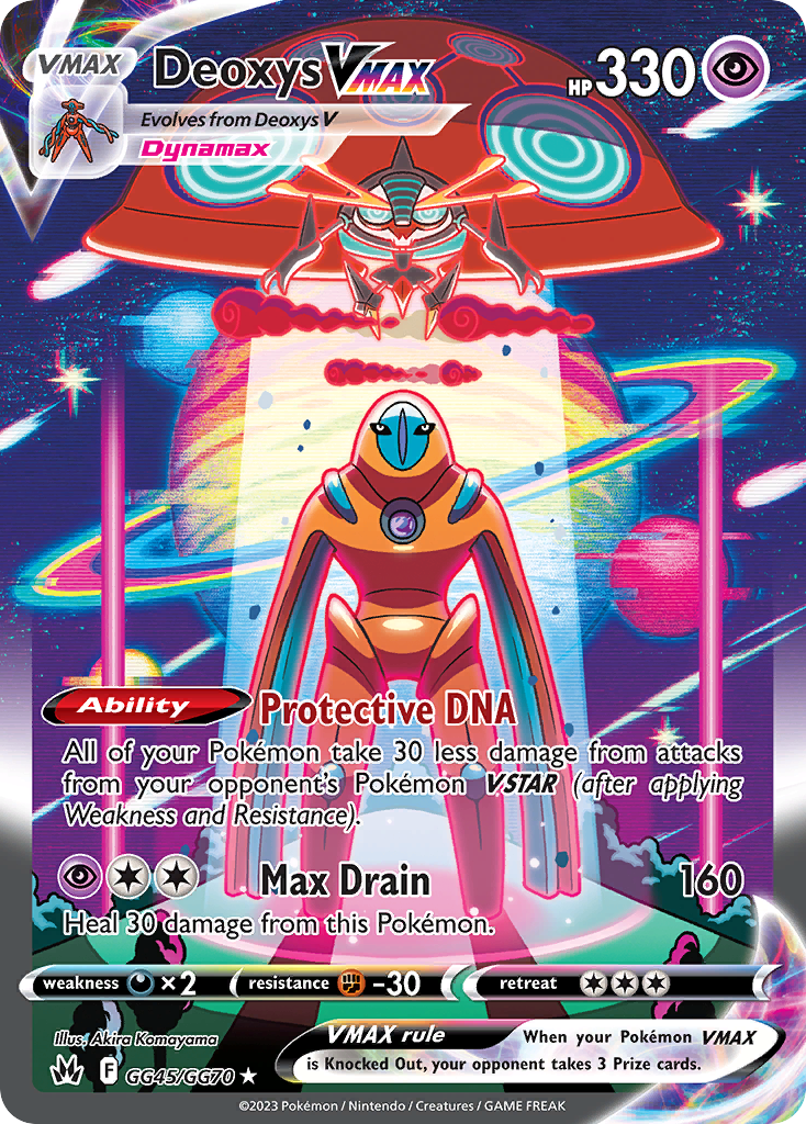 Deoxys VMAX – Crown Zenith Galarian Gallery GG45/GG70 Pokémon card