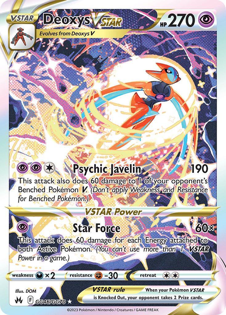 Deoxys VSTAR – Crown Zenith Galarian Gallery GG46/GG70 Pokémon card