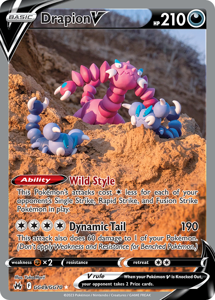 Drapion V – Crown Zenith Galarian Gallery GG49/GG70 Pokémon card