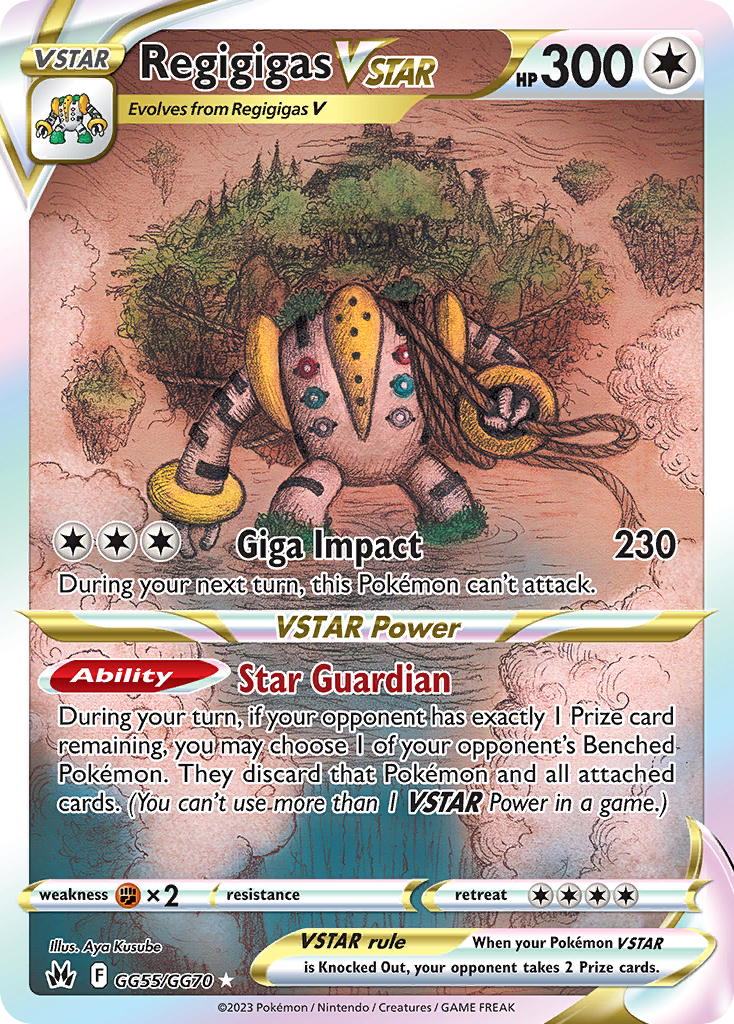 Regigigas VSTAR – Crown Zenith Galarian Gallery GG55/GG70 Pokémon card