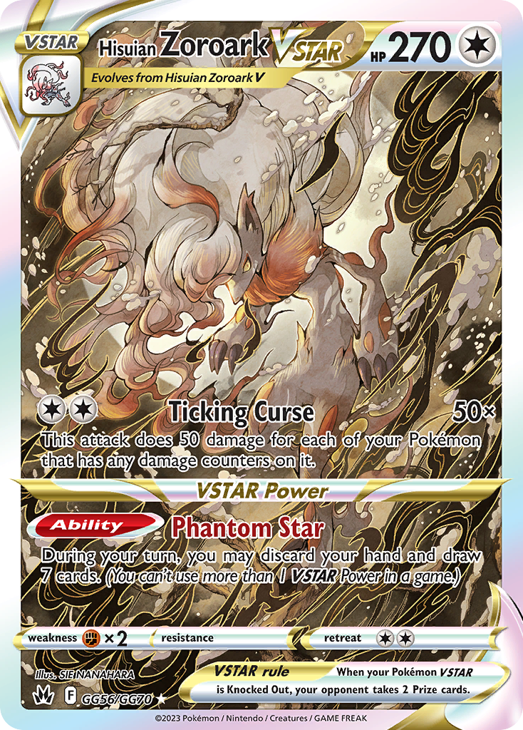 Hisuian Zoroark VSTAR – Crown Zenith Galarian Gallery GG56/GG70 Pokémon card