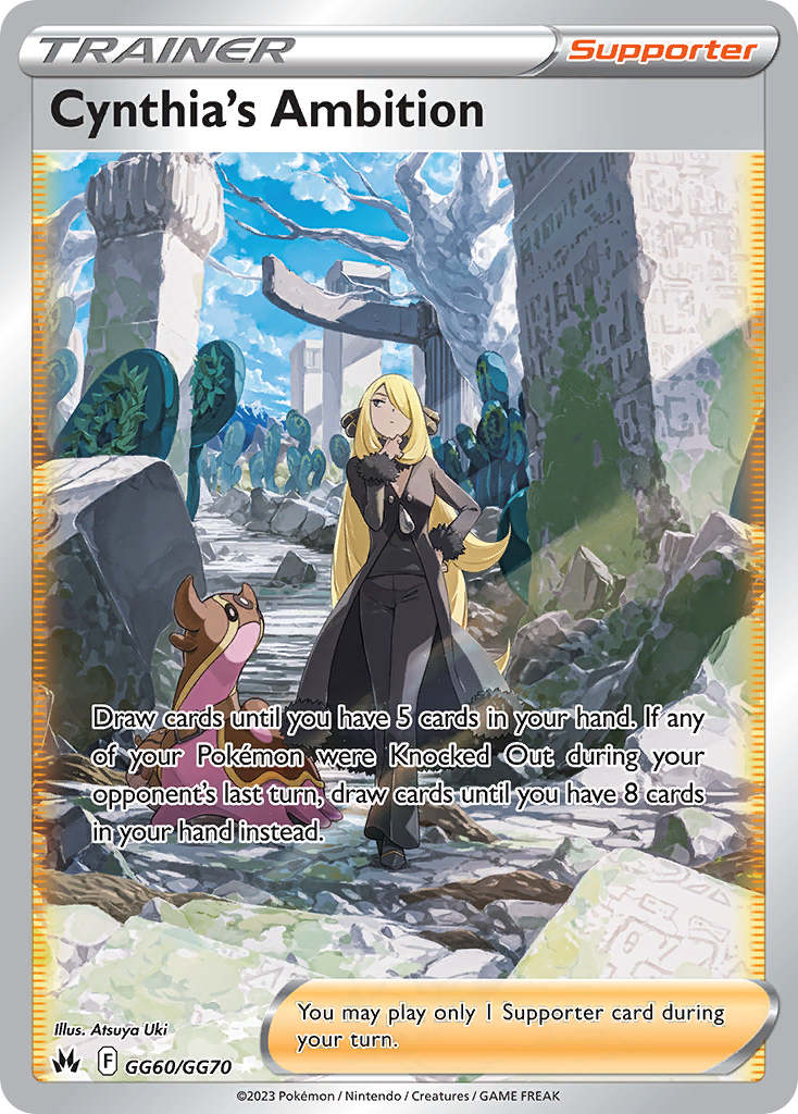 Cynthia's Ambition – Crown Zenith Galarian Gallery GG60/GG70 Pokémon card