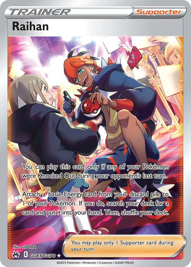 Raihan – Crown Zenith Galarian Gallery GG65/GG70 Pokémon card