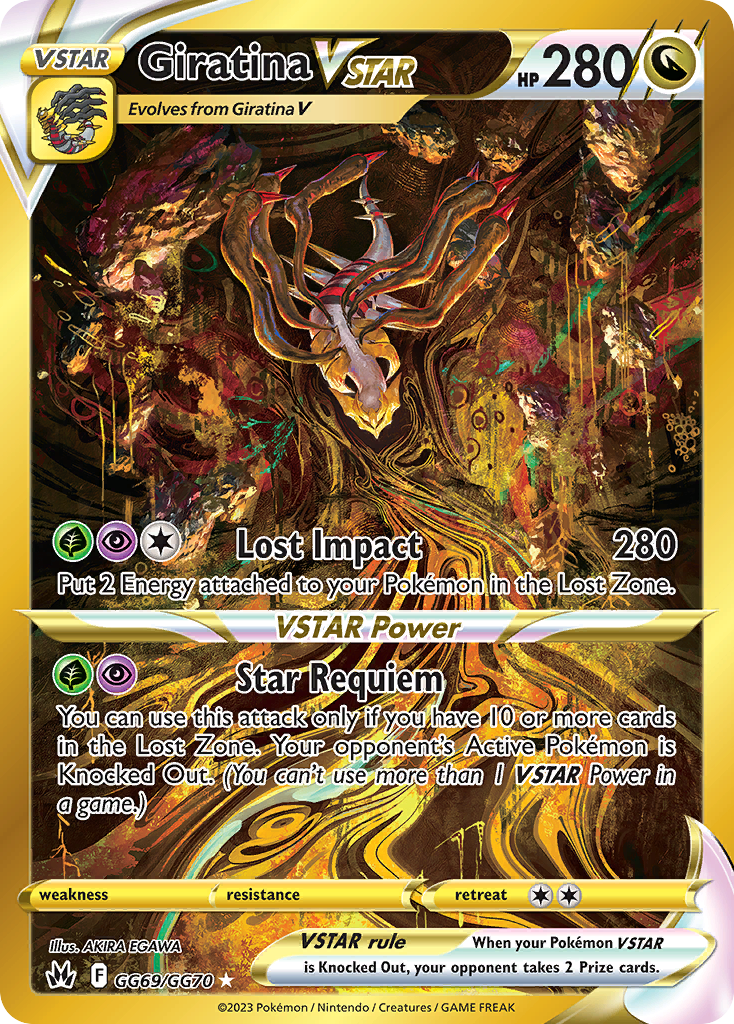 Giratina VSTAR – Crown Zenith Galarian Gallery GG69/GG70 Pokémon card