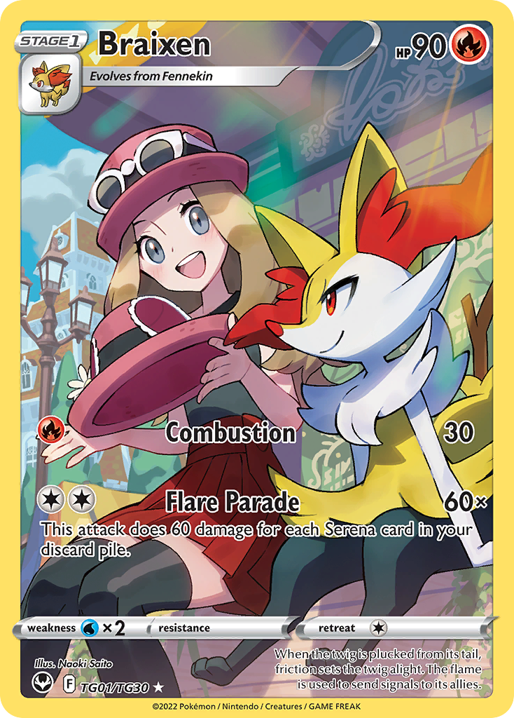 Braixen – Silver Tempest Trainer Gallery TG01/TG30 Pokémon card