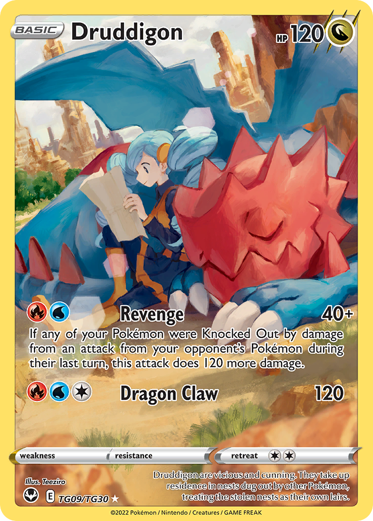 Druddigon – Silver Tempest Trainer Gallery TG09/TG30 Pokémon card