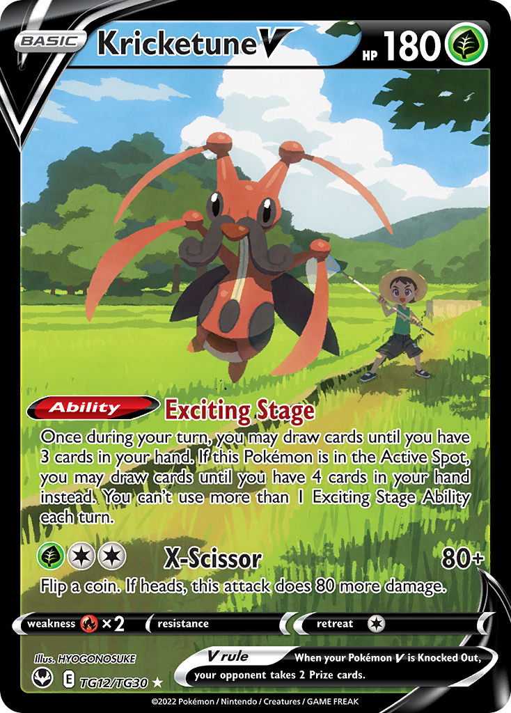 Kricketune V – Silver Tempest Trainer Gallery TG12/TG30 Pokémon card