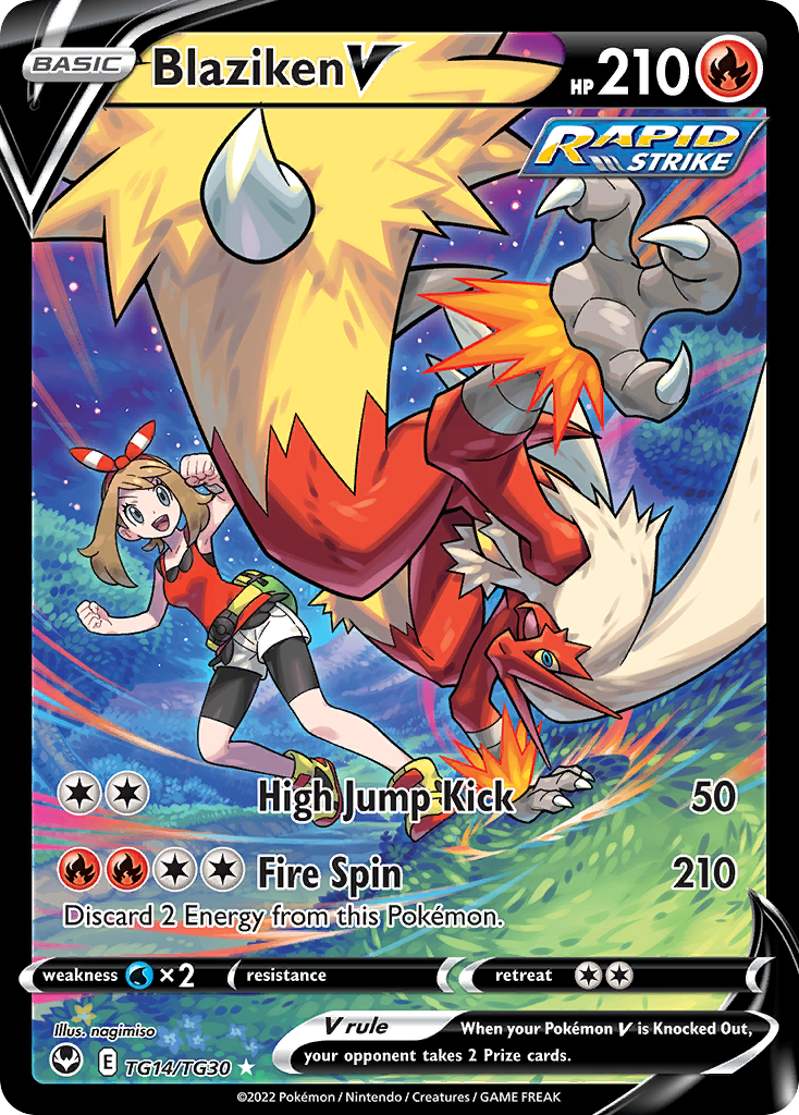 Blaziken V – Silver Tempest Trainer Gallery TG14/TG30 Pokémon card
