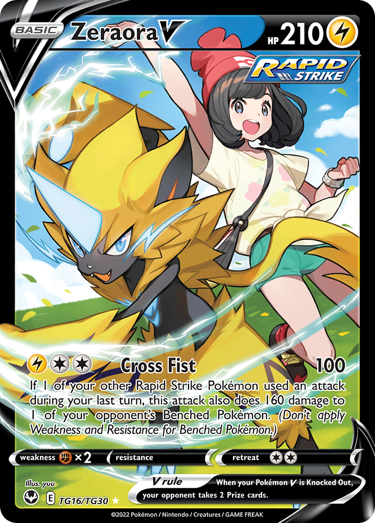 Zeraora V – Silver Tempest Trainer Gallery TG16/TG30 Pokémon card