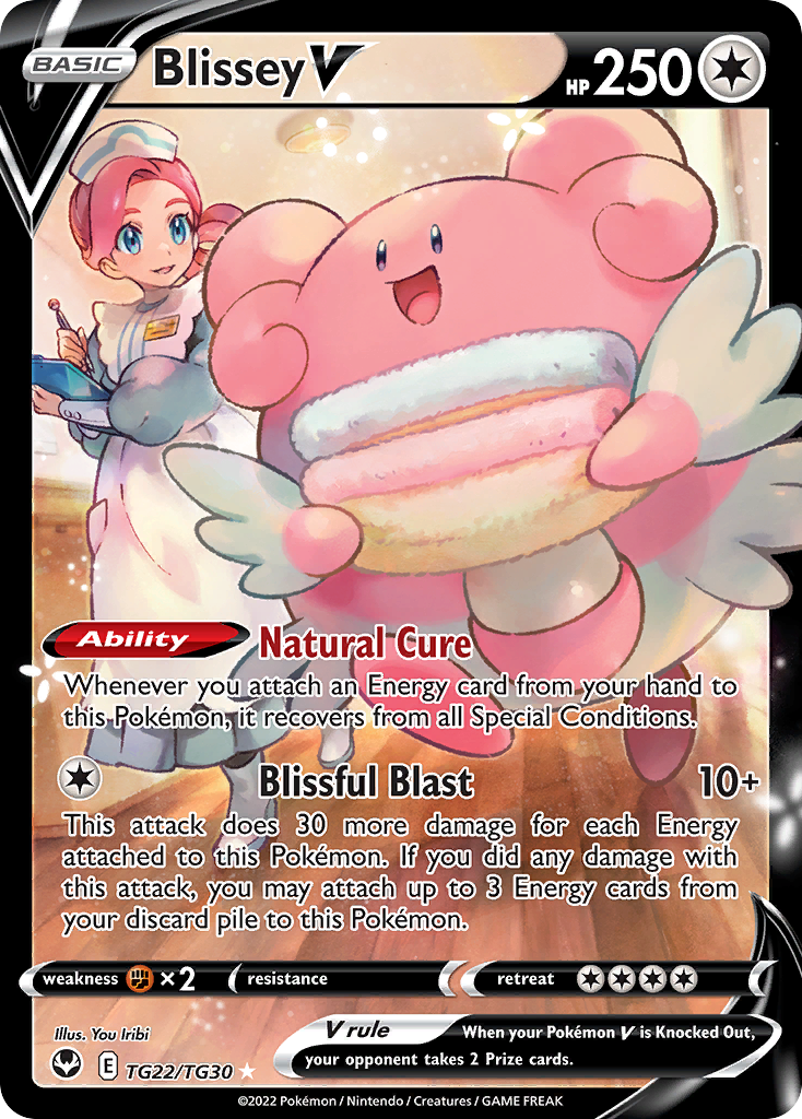 Blissey V – Silver Tempest Trainer Gallery TG22/TG30 Pokémon card