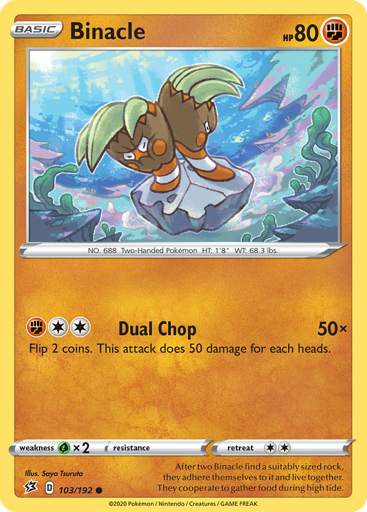 Binacle – Rebel Clash 103/192 Pokémon card