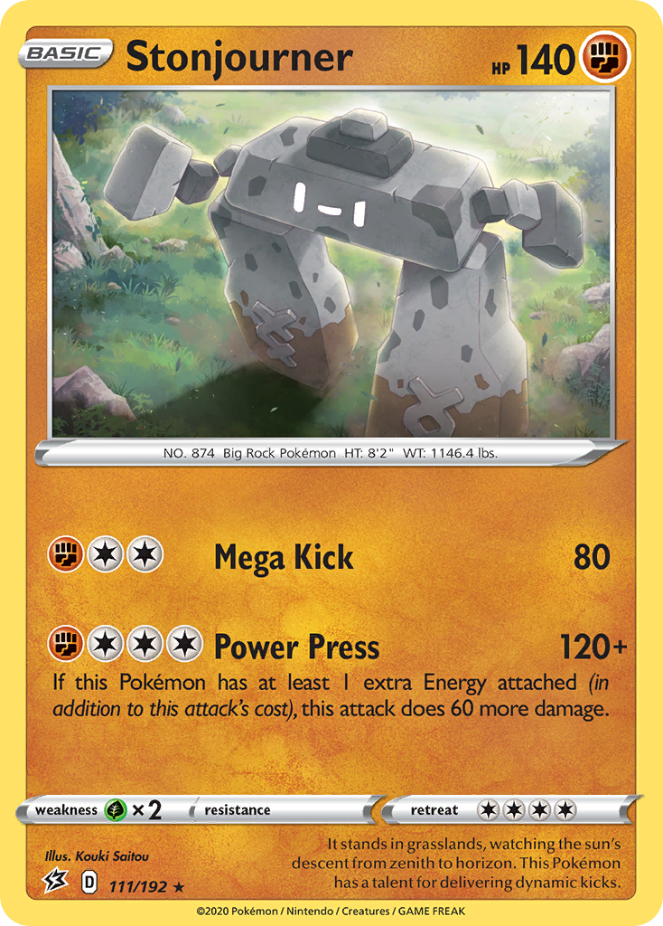 Stonjourner – Rebel Clash 111/192 Pokémon card