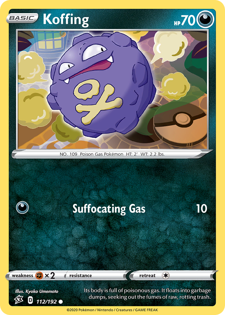 Koffing – Rebel Clash 112/192 Pokémon card