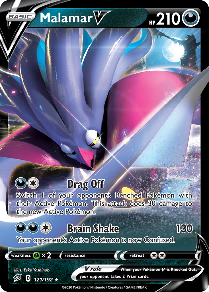 Malamar V – Rebel Clash 121/192 Pokémon card