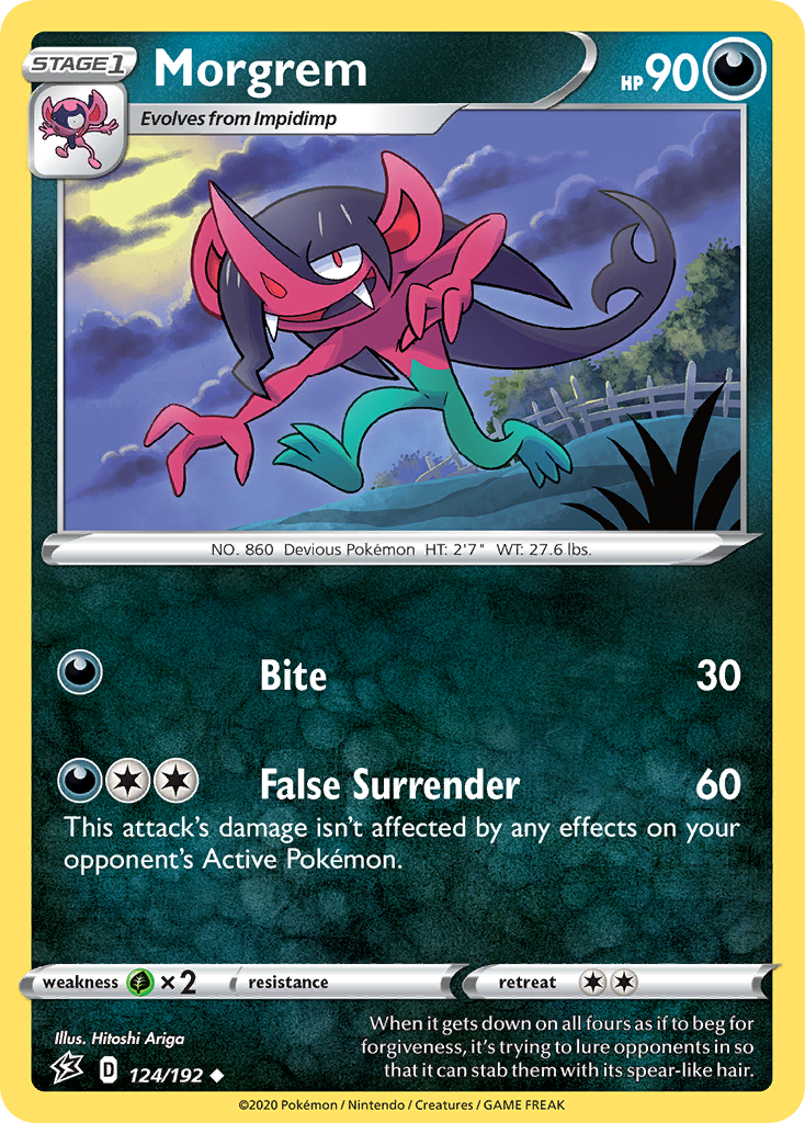 Morgrem – Rebel Clash 124/192 Pokémon card