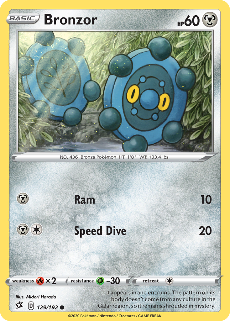 Bronzor – Rebel Clash 129/192 Pokémon card
