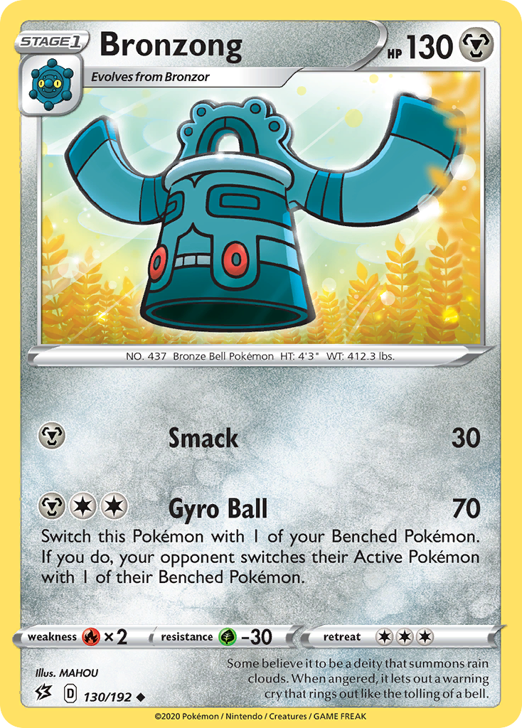 Bronzong – Rebel Clash 130/192 Pokémon card