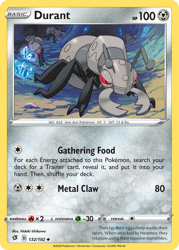 Durant – Rebel Clash 132/192 Pokémon card