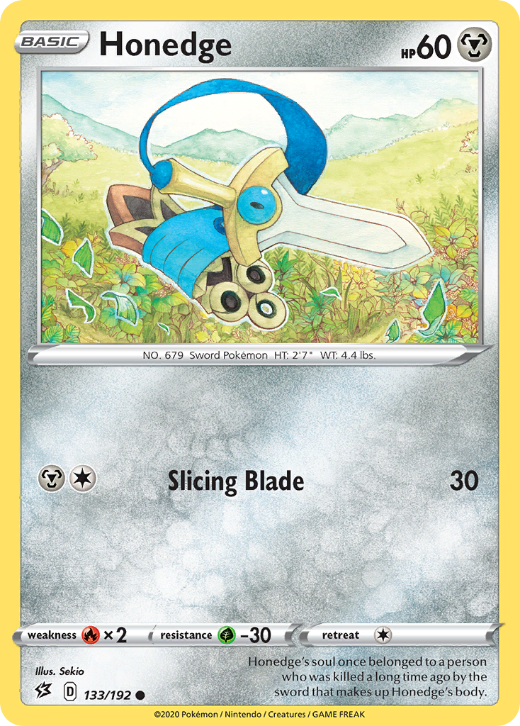 Honedge – Rebel Clash 133/192 Pokémon card