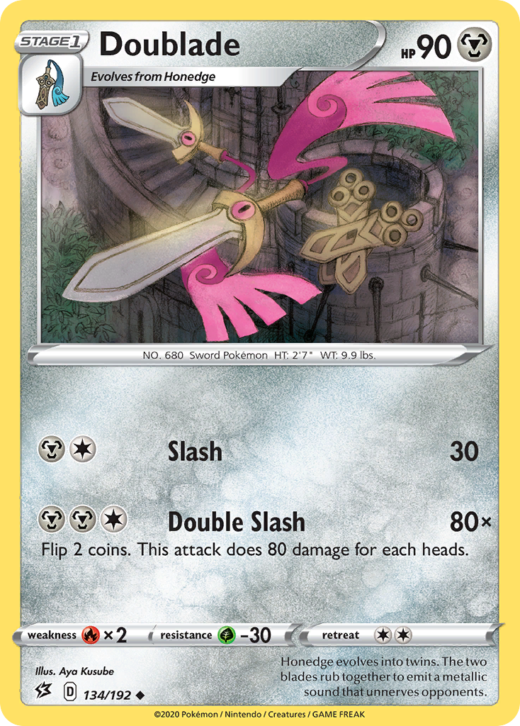 Doublade – Rebel Clash 134/192 Pokémon card