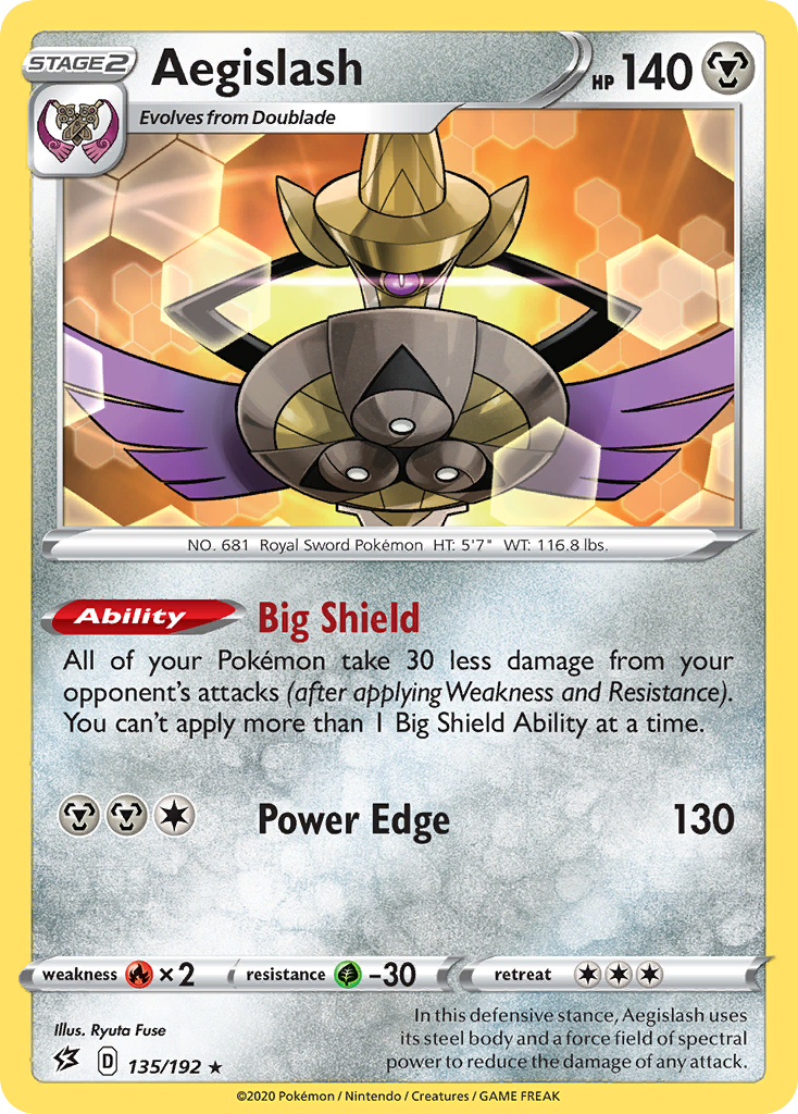 Aegislash – Rebel Clash 135/192 Pokémon card