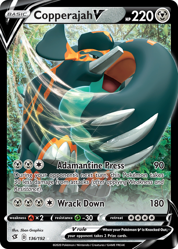 Copperajah V – Rebel Clash 136/192 Pokémon card