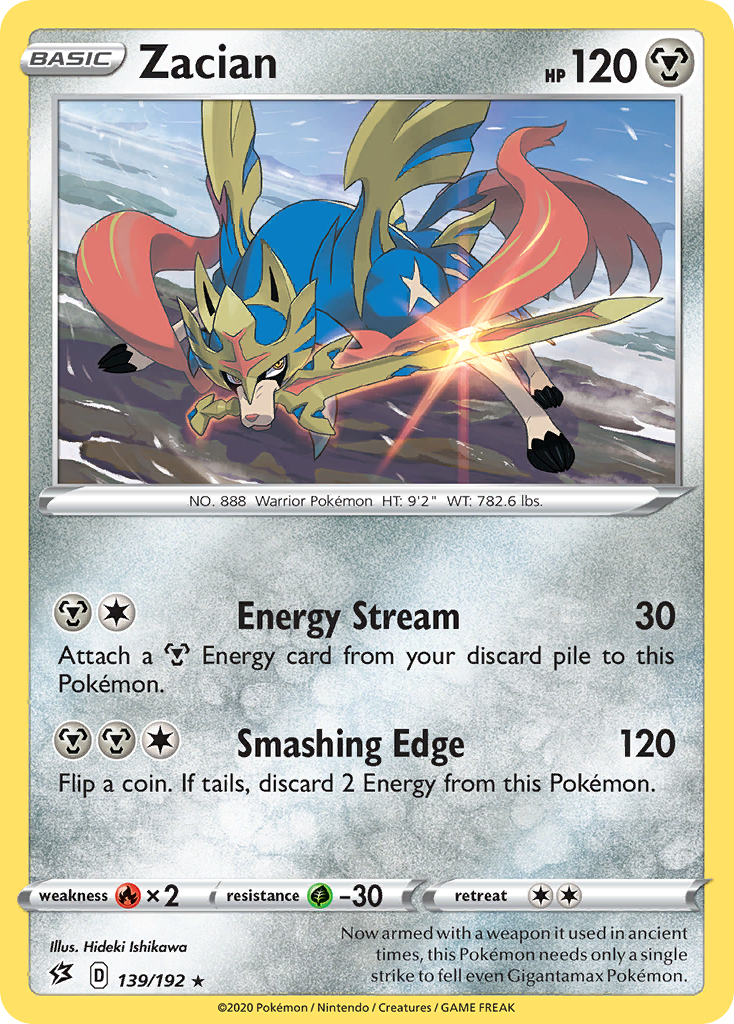 Zacian – Rebel Clash 139/192 Pokémon card