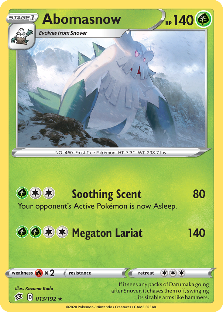 Abomasnow – Rebel Clash 013/192 Pokémon card