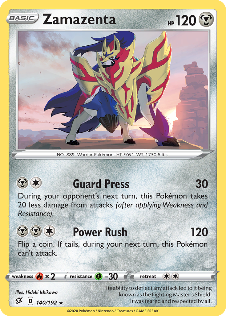 Zamazenta – Rebel Clash 140/192 Pokémon card