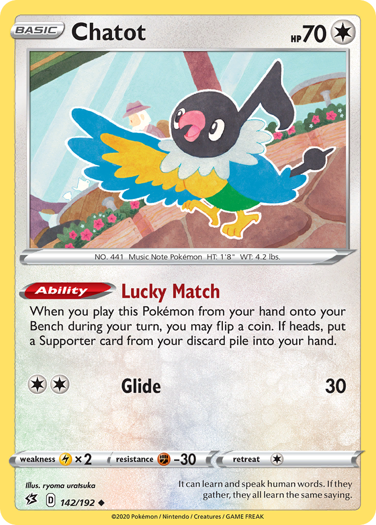 Chatot – Rebel Clash 142/192 Pokémon card