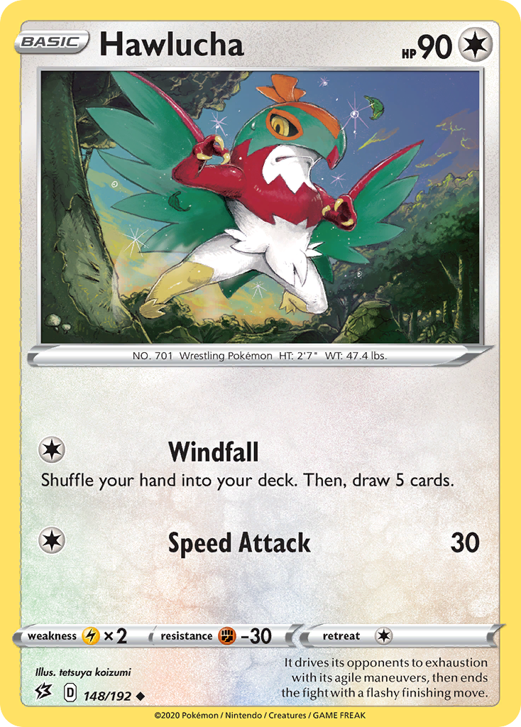 Hawlucha – Rebel Clash 148/192 Pokémon card